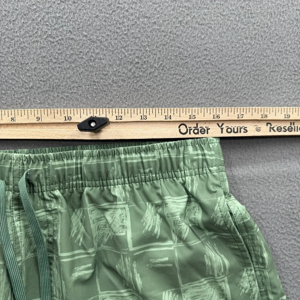 Bearbottom Clothing Swim Shorts Mens XL Green Geometric Trunks‎ 5.5 Inseam Lined
